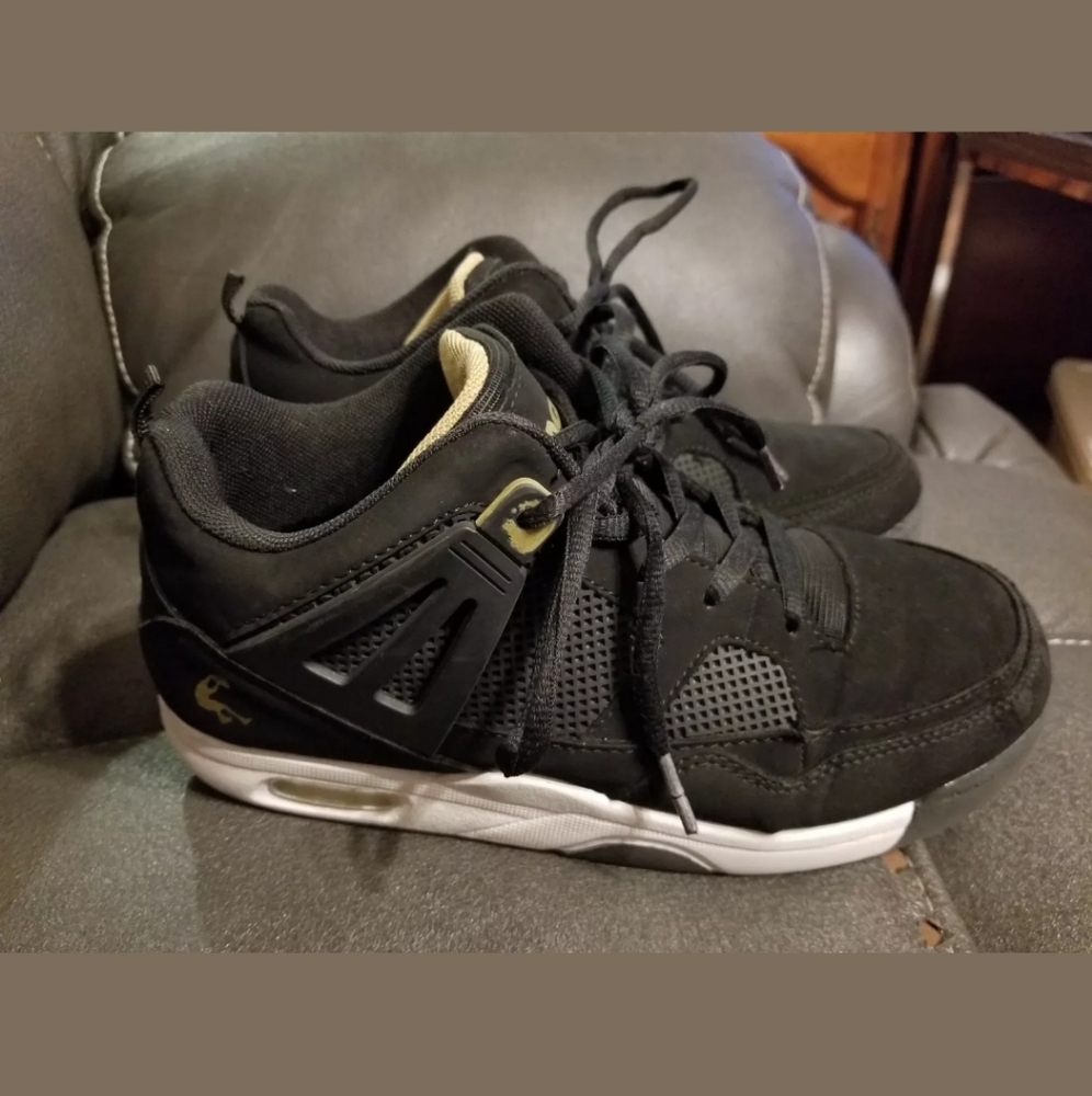 Shaq Black/Gray Athletic Basketball Shoes size 5.5 - Picture 2 of 7